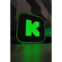 Kick Logo Tasarımlı Gece Lambası Dekoratif Aydınlatma Çok Renkli