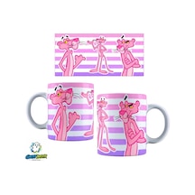 Pembe Panter Kupa Bardak Tek Adet K0354 Çok Renkli