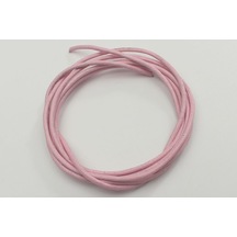 Hakiki Deri Sırım 2 Mm Yuvarlak Kordon 4 Metre 2 Mm / Pembe