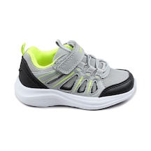 Jump 29183 Cırtlı Gri - Siyah Üniseks Çocuk Sneaker Günlük Spor Ayakkabı Gri - Siyah - Yeşil