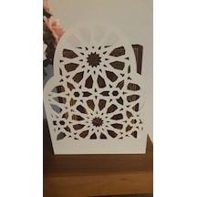 Metal Kur'an Kabı İslami Motifli, Dekoratif Kur'an Rafı, Mescid
