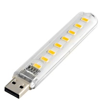 8 Ledli Flash Usb Led Işık Kitap Okuma Gece Lambası - Fc805