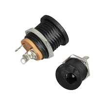 Dc Şase Tipi 2.1mm Dişi Güç Soketi - Yuvarlak Somunlu Ic-257a