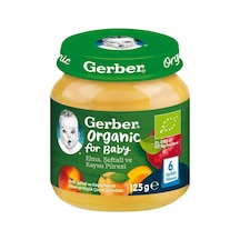 Organik Elma, Şeftali Ve Kayısı Püresi 125 Gram