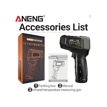 Honeybeeshop Aneng Th203 Siyah Endüstriyel Kızılötesi Termometre Higrometre -50 600 Lazer Hedefleme Lcd Ekran Yüksek Hassasiyet