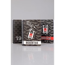 "dekomus Cep Defteri Hediyeli" Yeni Sezon Lisanslı Beşiktaş Sert Kapak Bloknot Siyah