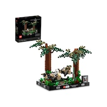 Star Wars Endor Hız Motoru Takibi Dioraması 75353 - Yetişkinler İçin Yapım Parçalarıyla İnşa Edilen Koleksiyonluk Yaratıcı Sergileme Modeli Yapım Seti 608 Parça