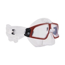Aqualung Sphera X Şeffaf Silikon Kırmızı Çerçeve Dalış Maskesi Çok Renkli
