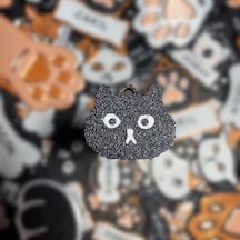 Majo İsimlik Siyah Kedi Kafası 24mmx30mm