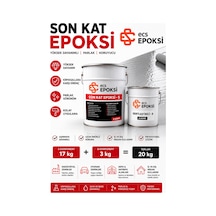 Epoksi Self Leveling Zemin Kaplama 20 Kg (17+3 Kg) Kendiliğinden Yayılan Epoksi Zemin Boyası Son Kat -