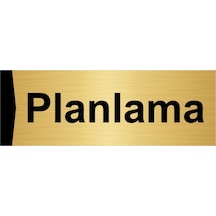 Planlama 5x20cm Altın Renk Metal Yönlendirme Levhası