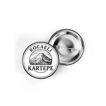 5 Adet İğneli Çanta Rozeti - Kartepe - Kocaeli - 44 MM Çok Renkli