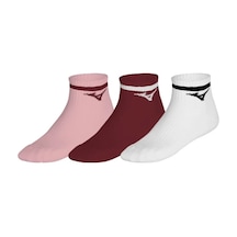 Mizuno Training Mid With Line 3p Çorap Beyaz-bordo-pembe Çok Renkli