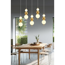 Blessa 5'li Sıralı Siyah Eskitme 3 Renkli Led Avize Eskitme
