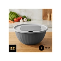 Pratik Mutfak 2.5 Lt Kapaklı Rendeli Karıştırma Ve Saklama Kabı Antrasit Diğer