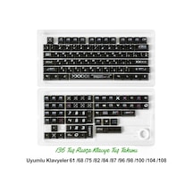 136 Tuşlu Keycaps Siyah Baskılı, Şeffaf, 136 Tuşlu Rusça Yazı Tipi Kutulu Tüm Mekanik-manyetik Klavyeler İle Uyum Sağlamaktadır.