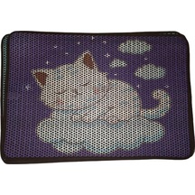 Nanbell Büyük Elekli Çift Katlı Kedi Kumu Paspası 75 x 59 CM Desenli No:5