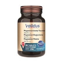 Validus Magnezyum Complex Bisglycinate Taurat Malat Vitamin B6 Vitamin D3 1000 Ünite 30 Tablet Validus Magnezyum Complex Bisglycinate Taurat Malat Vitamin B6 Vitamin D3 1000 Ünite 30 Tablet