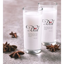 Kişiye Özel Renkli Baskılı Mânâ Dost İkili Rakı Bardağı Seti-1