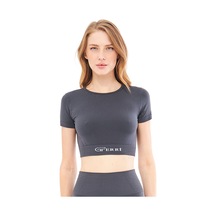Giorgina Ferri Yumuşak Dokulu, Esnek Yoga, Koşu, Spor Ve Günlük Crop Top Mila