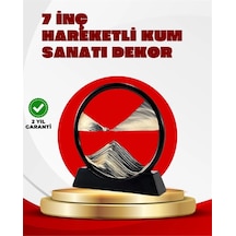 Rahatlatıcı Kum Sanatı Yuvarlak Cam Çerçeveli Hareketli Kum Resmi, Ofis Ve Ev İçin Etkileşimli Masaüstü Renkli