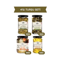 4'lü Turşu Seti Jalapeno & Biberiye & Kornişon Turşu & Karışık