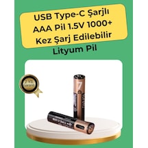 Aaa Boyutunda Usb Şarjlı Pil - Kompakt Tasarım Geniş Uyumluluk