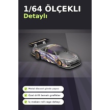 Metal Diecast 1/64 Olcek Nissan Silvia S13-r Drift Arabasi - Kaido House Koleksiyon Modeli Bx-313398