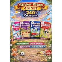 60 Çıkartmalı Sticker Kitabı Eğitici Etkinlik Kitabı Hayvanlar, Taşıtlar, Mevsimler, Oyun Parkı