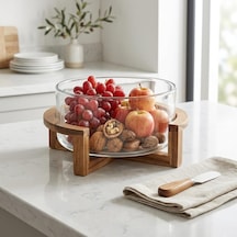 Deconox%100 Doğal Akasya Ayaklı Sunum Ve Salata Kasesi - Ahşap Ayaklı Meyvelik Ve Çerezlik 15x7 Cm Veya 20x10 Cm S Diğer
