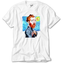 Van Gogh Karikatür Beyaz Tişört