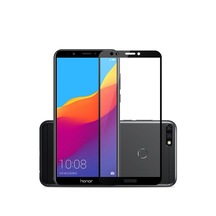 Huawei Y7 2018 Kırılmaz Cam Nano Tam Kapatan Fiber Siyah