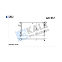 Radyatör Lgn Iı 1.6-1.8-2.0-1.9 Dcı Ac Mek Otom 670x399x26 2 Sıra Al Sistem Kale Radyatör 8200008764