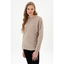 U.S. Polo Assn. Kadın Taş Melanj Bisiklet Yaka Kazak 50307879-VR225