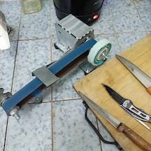 Kasap Lokanta Ve Mutfaklar İçin Mini Bıçak Bileme Ve Kılağı Gılağı Alma Makinei Bant/şerit Zımpara