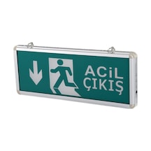 Led Işıklı Iki/Çift Yönlü Acil Çıkış Exit Tabelası Aşağı Yönde Ok (327534063)