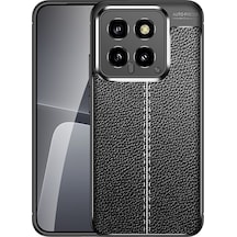 Xiaomi 14 Global Leather Deri Efekt Silikon Kılıf-al3337