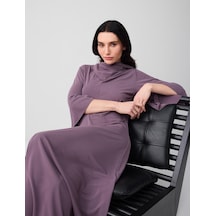 Jimmy Key Jimmy Key Mürdüm Truvakar Kol Boyundan Bağlı Örme Midi Elbise 6sw065497508