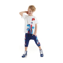 Denokids Dino Dudes Erkek Çocuk T-shirt Baggy Kapri Takım Çok Renkli