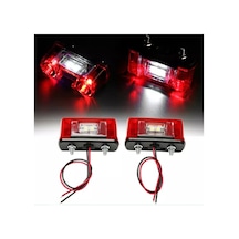 Ahmet Otomotiv 2 Adet Ledli Plaka Lambası Universal 12v-24v Takım Sağ Sol
