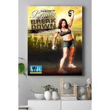 Beauty Fitness Vücut Geliştirme Body Building Fitness Kanvas Tablo 40 X 60