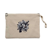 Guns N Roses Guns Logo Krem Clutch Astarlı Cüzdan / El Çantası