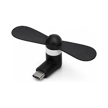 Usb-c Mini Telefon Fanı, Type-c Taşınabilir Soğutucu Fan, Telefon Ve Powerbank Uyumlu Sessiz Mini Fan, Tak Çalıştır El Tipi Soğutucu Siyah