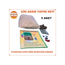 Çim Adam Yapım Seti. Çimlendirme 5 Adet. Eğitici Çim Adam