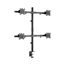Npo Std5704b Basic 17"-32" Vesa Yükseklik/genişlik Ayarlı Kablo Yönetimli Dörtlü Monitör Tutucu