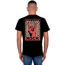 Rock'n Roll Rock Music Poster Tişört Unisex T-shirt