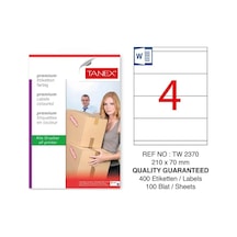 Tanex Tw-2370 Sevkiyat ve Lojistik Etiket 210x70 mm