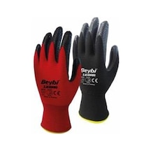 Beybi Nitril Poly Pnzebra 10 Beden Kırmızı Siyah Eldiven 12li Paket En388 3131x