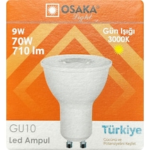 3 Adet Osaka 9w 70w Sarı Işık 3000k Gu10 Duylu Led Çanak Ampul
