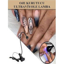 Pratik Esnek Gövdeli Kıskaçlı Oje Tırnak Kurutucu Ultraviyole Mor Işık Uv Led Masa Lambası Diğer